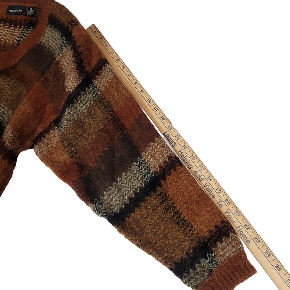 Fuzzy Wool Mohair Knit Cardigan Sweater Paul Harris M Burnt Orange Cobain Grunge - Picture 7 of 16
